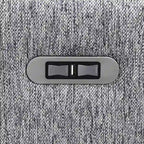 Divano sezionale a L rivestito in lino con 2 poltrone reclinabili elettriche e porta USB per soggiorno
