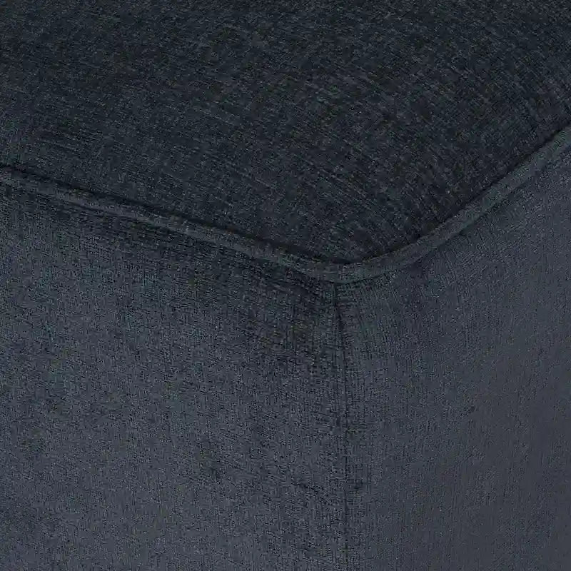 Divanetto con chaise longue imbottito in tessuto color Antracite 66 con gambe in betulla
