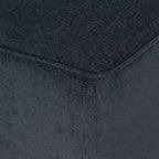Divanetto con chaise longue imbottito in tessuto color Antracite 66 con gambe in betulla