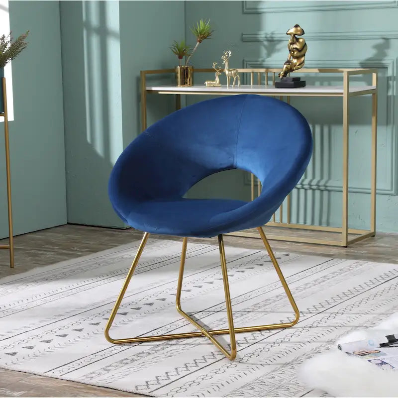 Poltrona imbottita in poliestere da 28" con base dorata