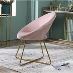 Poltrona imbottita in poliestere da 28" con base dorata