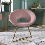 Poltrona imbottita in poliestere da 28" con base dorata