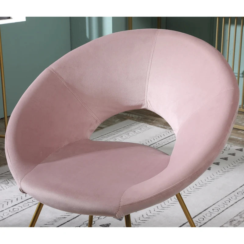 Poltrona imbottita in poliestere da 28" con base dorata