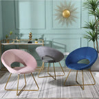 Poltrona imbottita in poliestere da 28" con base dorata