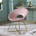 Poltrona imbottita in poliestere da 28" con base dorata
