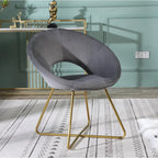 Poltrona imbottita in poliestere da 28" con base dorata