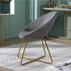 Poltrona imbottita in poliestere da 28" con base dorata