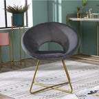 Poltrona imbottita in poliestere da 28" con base dorata