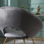 Poltrona imbottita in poliestere da 28" con base dorata