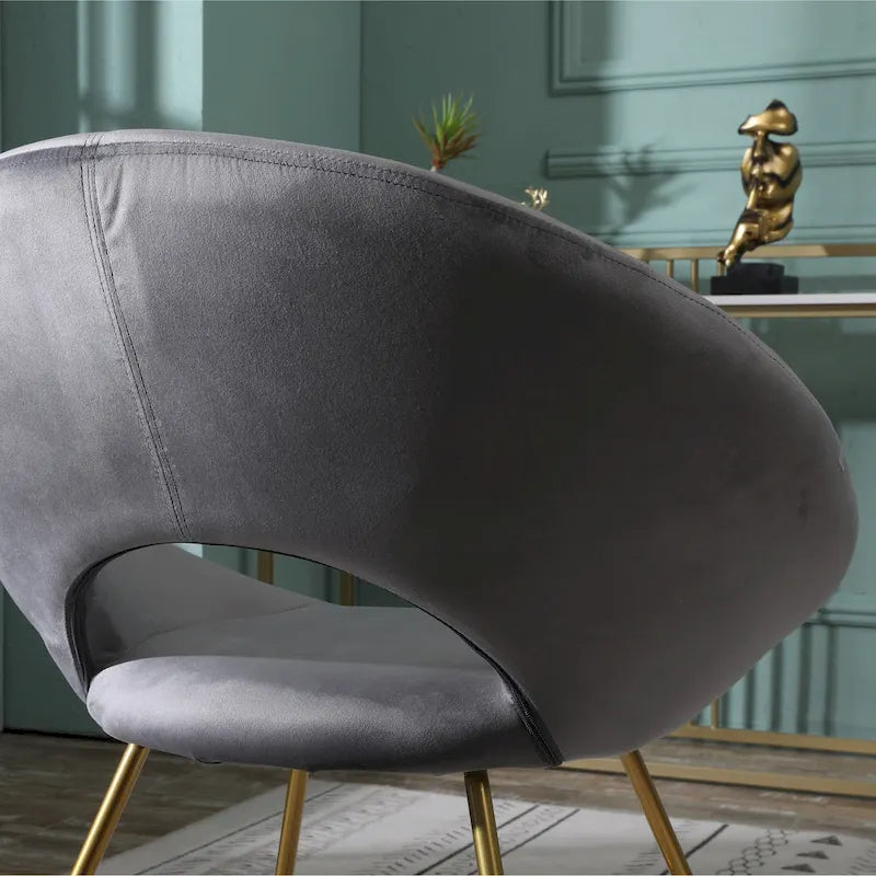 Poltrona imbottita in poliestere da 28" con base dorata