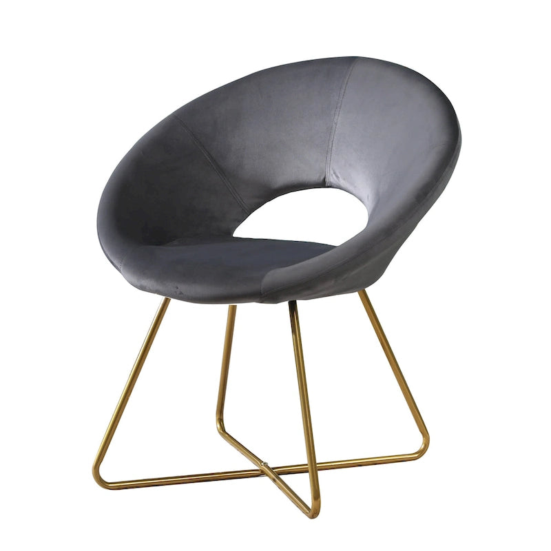 Poltrona imbottita in poliestere da 28" con base dorata