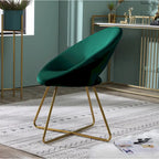 Poltrona imbottita in poliestere da 28" con base dorata