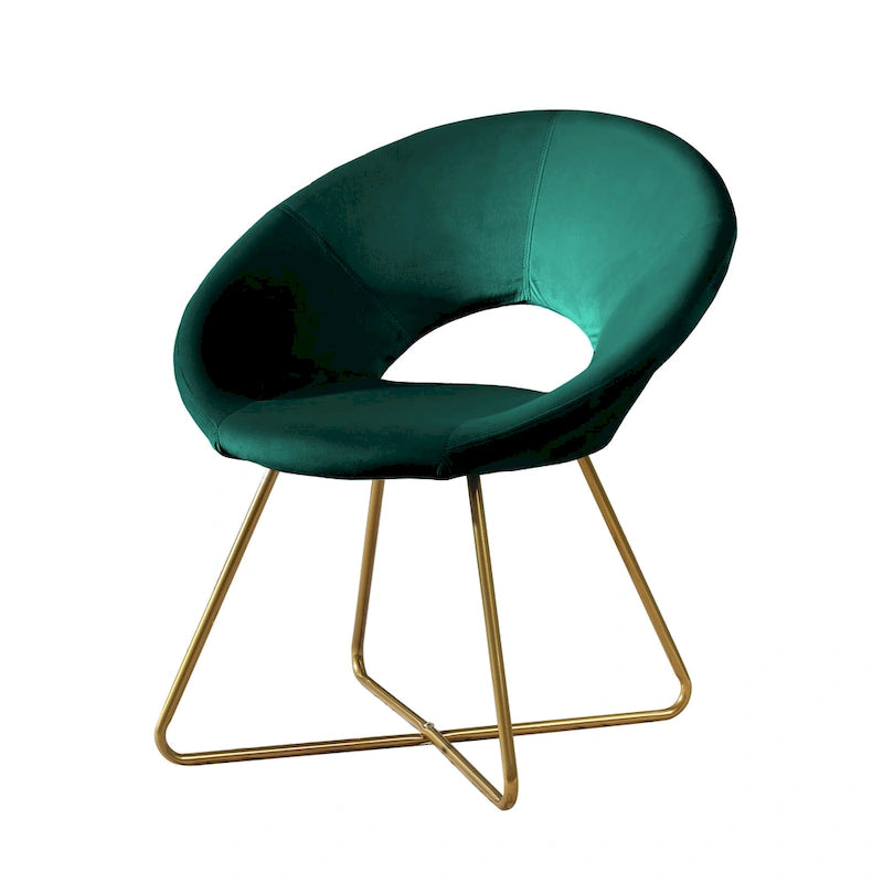 Poltrona imbottita in poliestere da 28" con base dorata