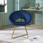 Poltrona imbottita in poliestere da 28" con base dorata