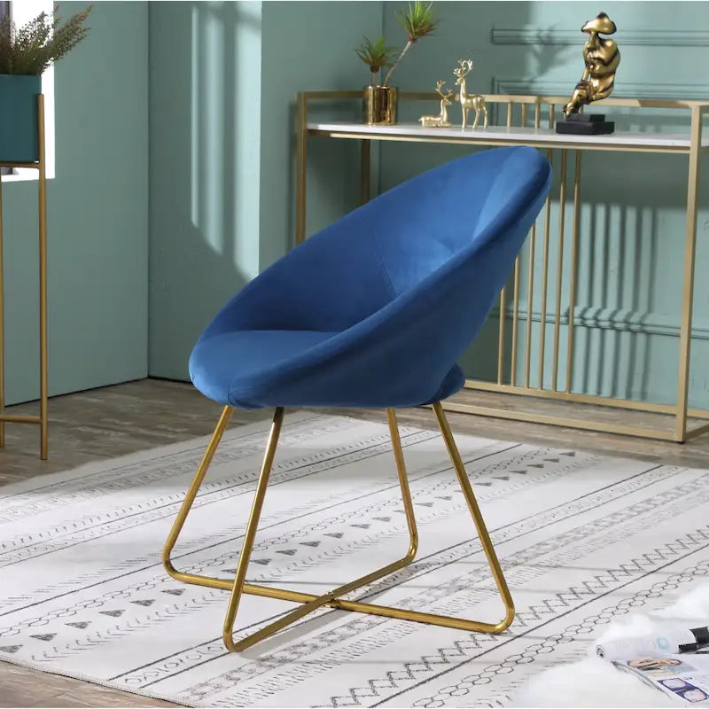 Poltrona imbottita in poliestere da 28" con base dorata