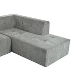 112.2 Divano Letto Modulare a L in ciniglia con Design Libero e Nessun Montaggio Richiesto