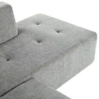 112.2 Divano Letto Modulare a L in ciniglia con Design Libero e Nessun Montaggio Richiesto