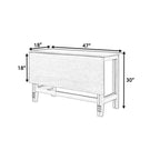 Tavolo da Pranzo Rustico con Ante a Ribalta - Design Salvaspazio in Stile Rustico con Piano in Legno Estensibile - 119.38 cm L x 91.44 cm P x 76.20 cm A