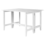 Tavolo da Pranzo Rustico con Ante a Ribalta - Design Salvaspazio in Stile Rustico con Piano in Legno Estensibile - 119.38 cm L x 91.44 cm P x 76.20 cm A