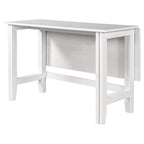 Tavolo da Pranzo Rustico con Ante a Ribalta - Design Salvaspazio in Stile Rustico con Piano in Legno Estensibile - 119.38 cm L x 91.44 cm P x 76.20 cm A