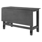 Tavolo da Pranzo Rustico con Ante a Ribalta - Design Salvaspazio in Stile Rustico con Piano in Legno Estensibile - 119.38 cm L x 91.44 cm P x 76.20 cm A