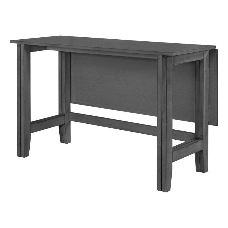 Tavolo da Pranzo Rustico con Ante a Ribalta - Design Salvaspazio in Stile Rustico con Piano in Legno Estensibile - 119.38 cm L x 91.44 cm P x 76.20 cm A