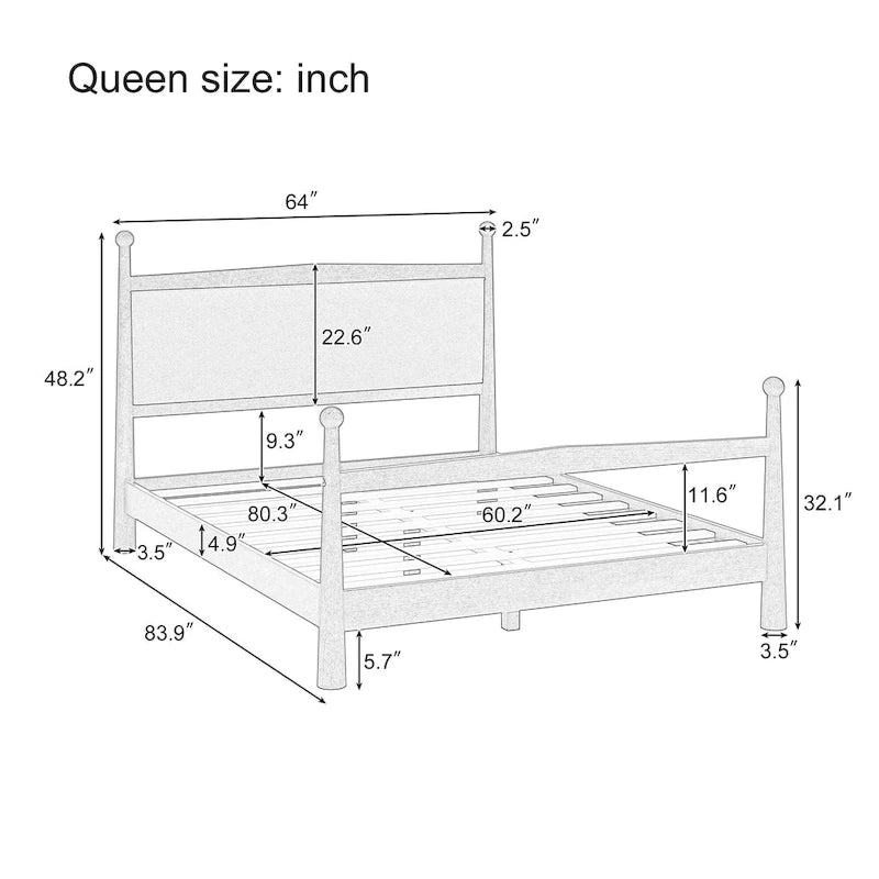 Letto a piattaforma con testiera imbottita in Bouclé, senza bisogno di rete, con doghe in legno, letto a basso profilo - Design minimalista