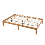 Letto a piattaforma matrimoniale in legno con robuste doghe in legno per camera da letto