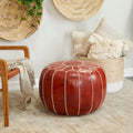 Pouf in pelle bohémien