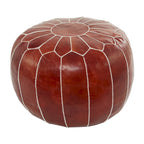 Pouf in pelle bohémien
