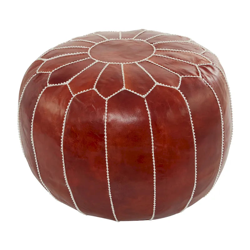 Pouf in pelle bohémien