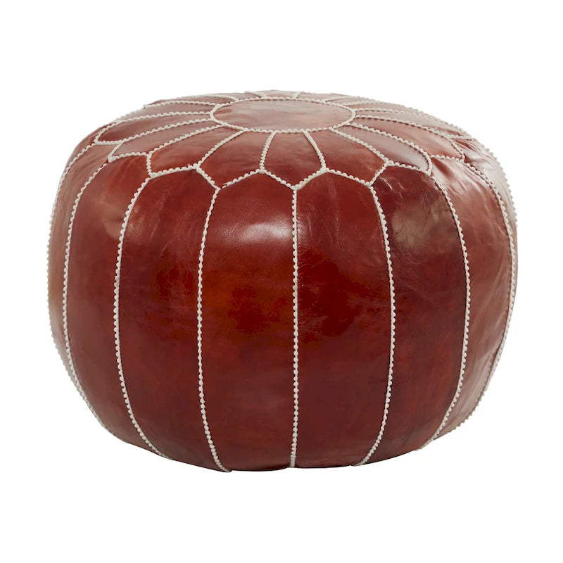 Pouf in pelle bohémien