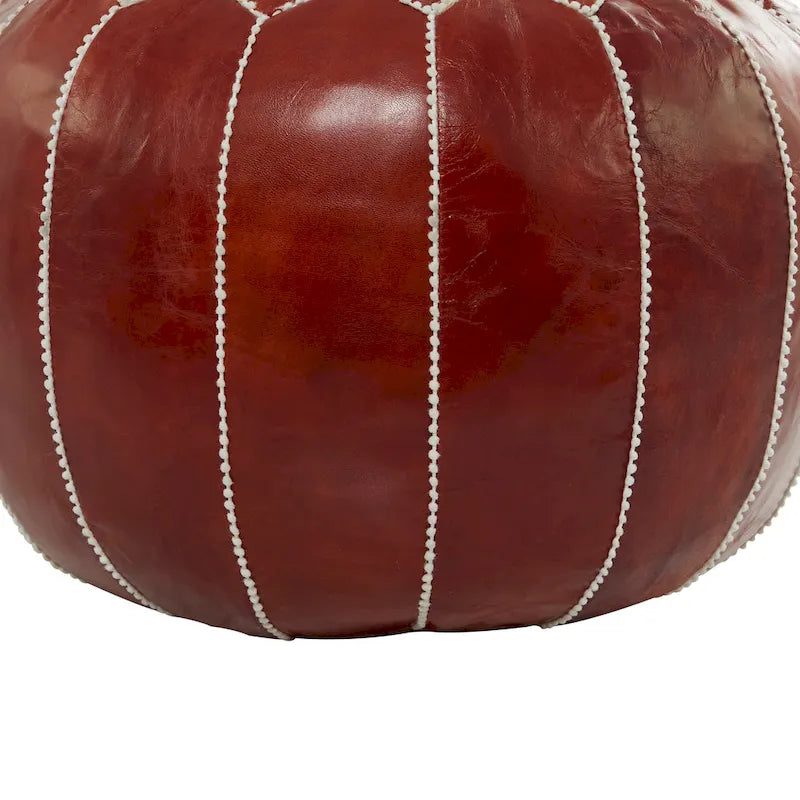 Pouf in pelle bohémien