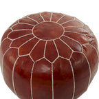Pouf in pelle bohémien