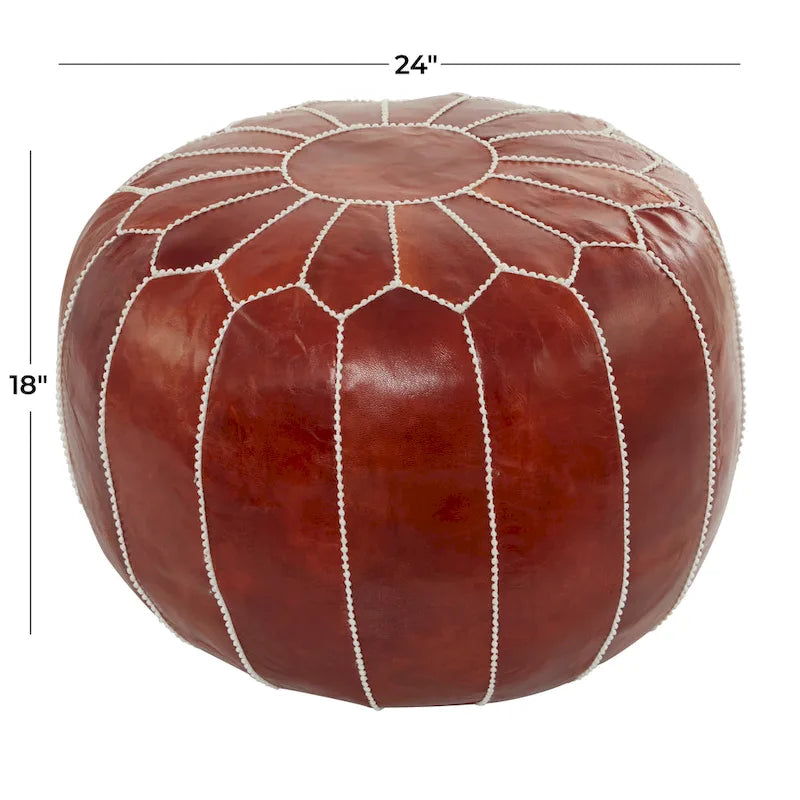 Pouf in pelle bohémien