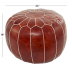 Pouf in pelle bohémien