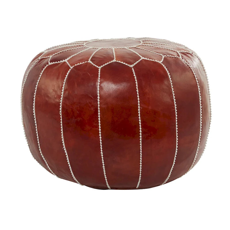 Pouf in pelle bohémien