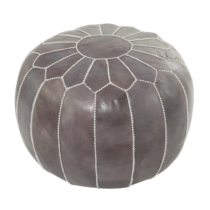 Pouf in pelle bohémien