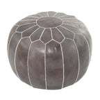 Pouf in pelle bohémien