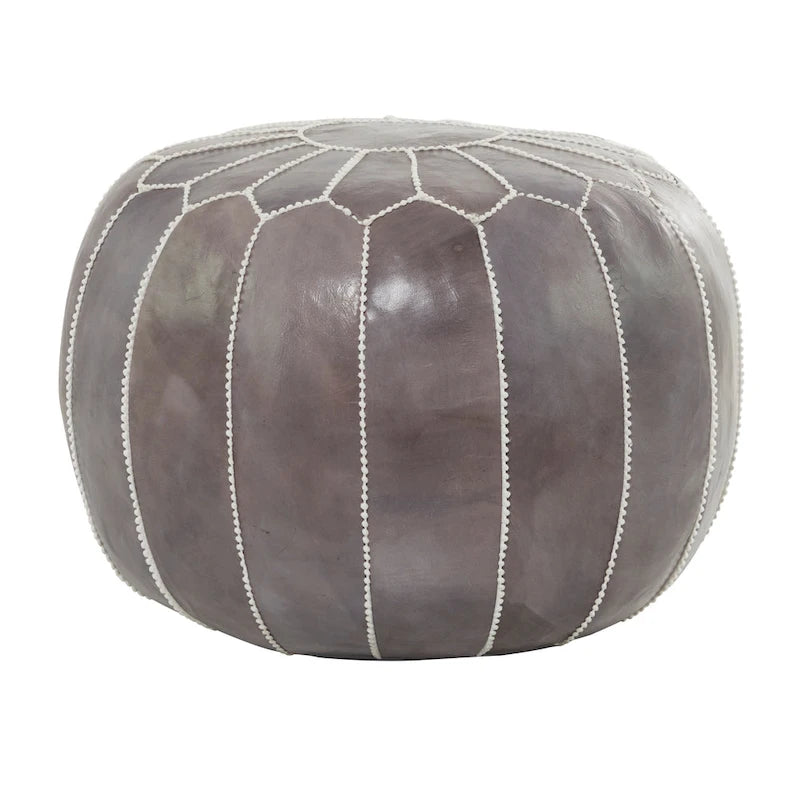 Pouf in pelle bohémien