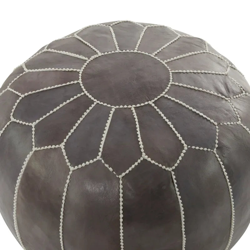 Pouf in pelle bohémien