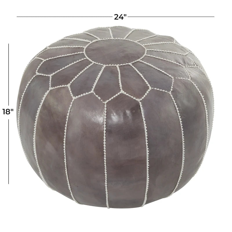 Pouf in pelle bohémien