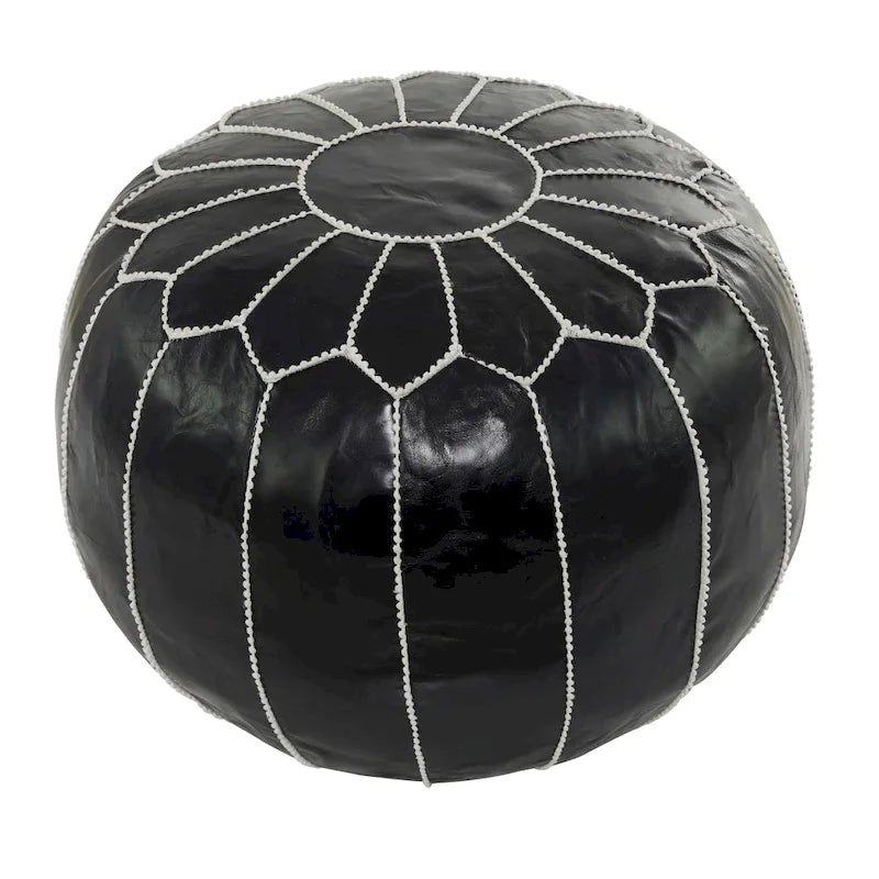 Pouf in pelle bohémien