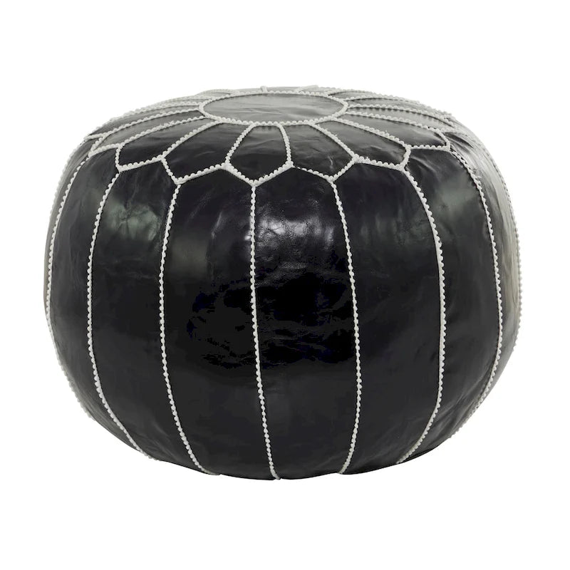 Pouf in pelle bohémien