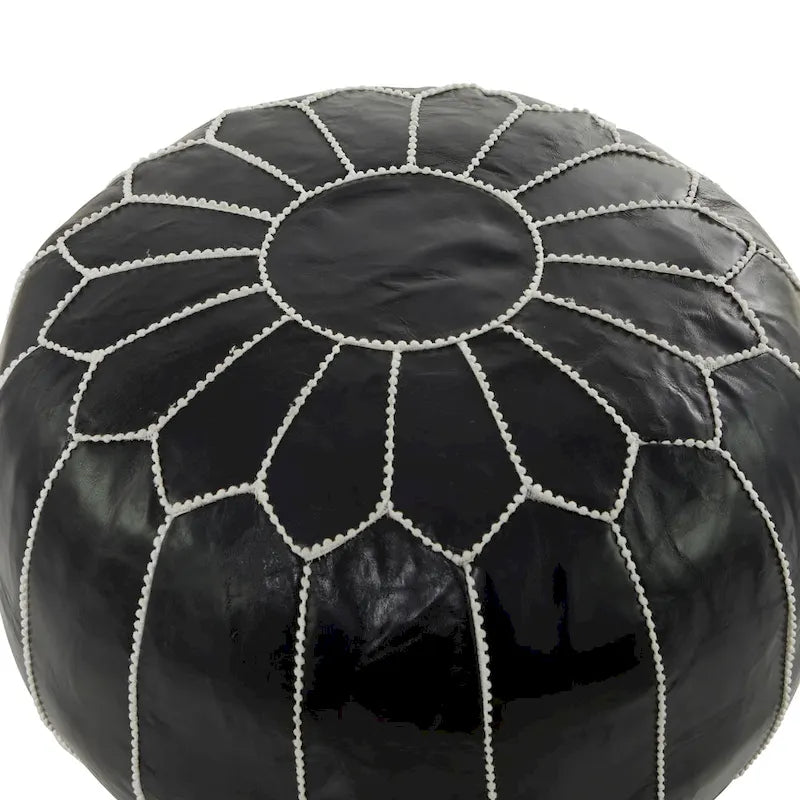 Pouf in pelle bohémien