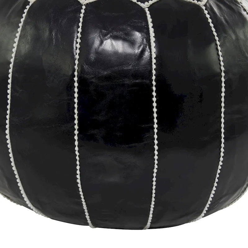 Pouf in pelle bohémien