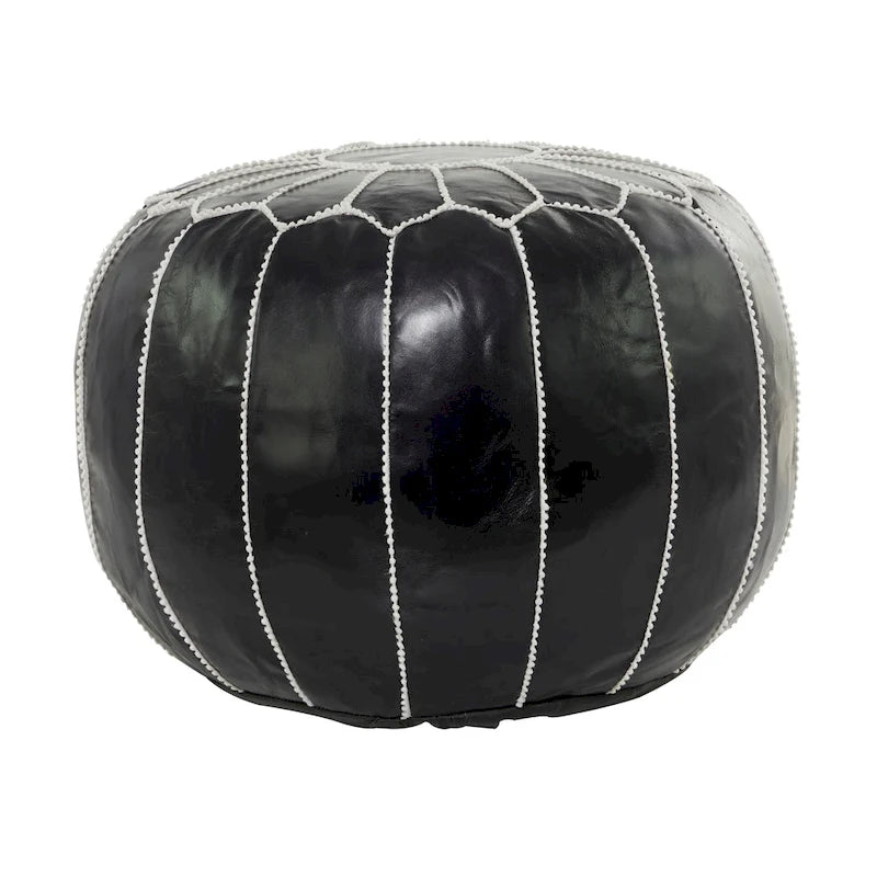 Pouf in pelle bohémien
