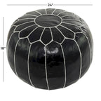 Pouf in pelle bohémien