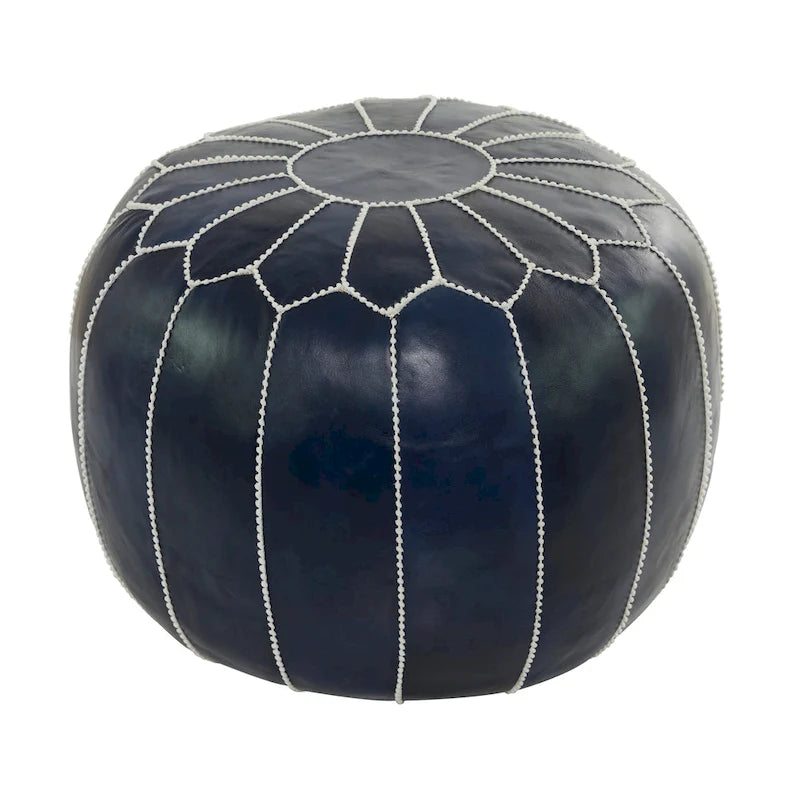 Pouf in pelle bohémien