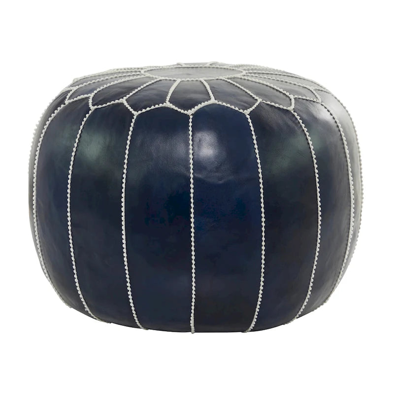 Pouf in pelle bohémien